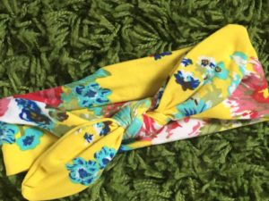 Zero to two yellow floral headband for babies and toddlers