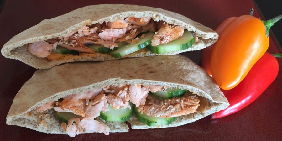 salmon pita pockets, easy dinner recipes, family dinner ideas
