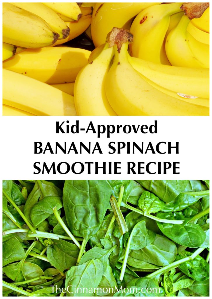 Banana spinach smoothie, easy smoothie recipe, healthy treat