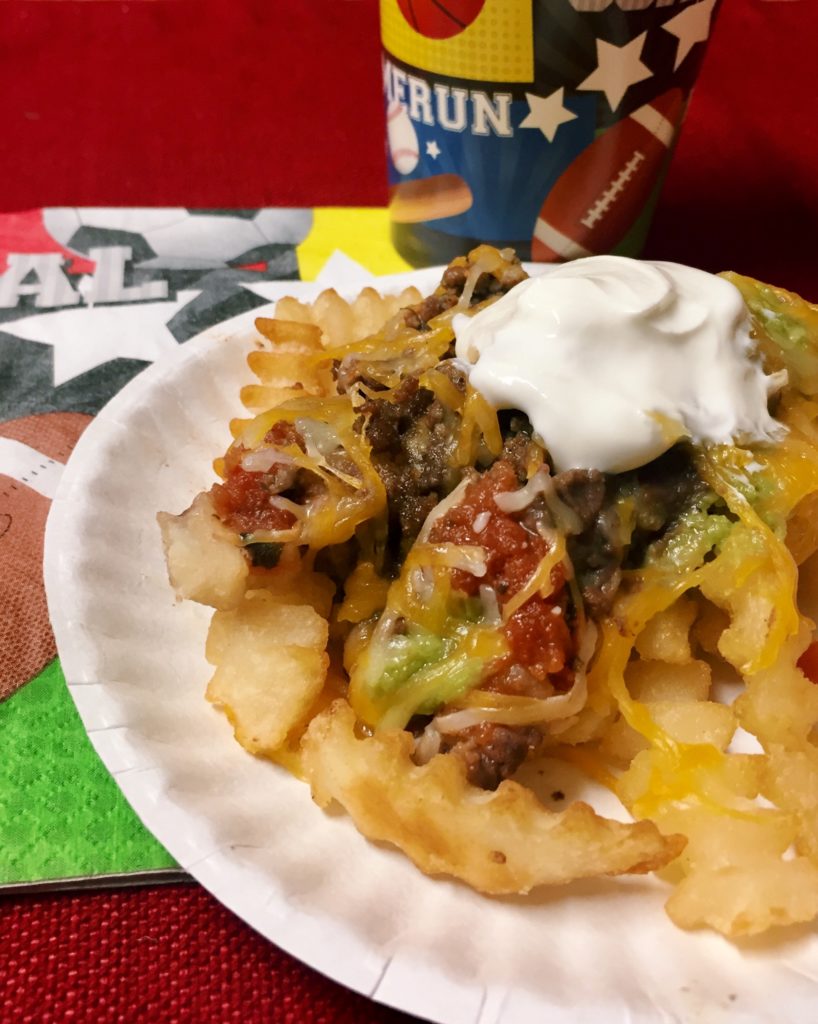 super nacho fries, game day food, easy appetizers, potluck recipes #ad @mccainpotatoes