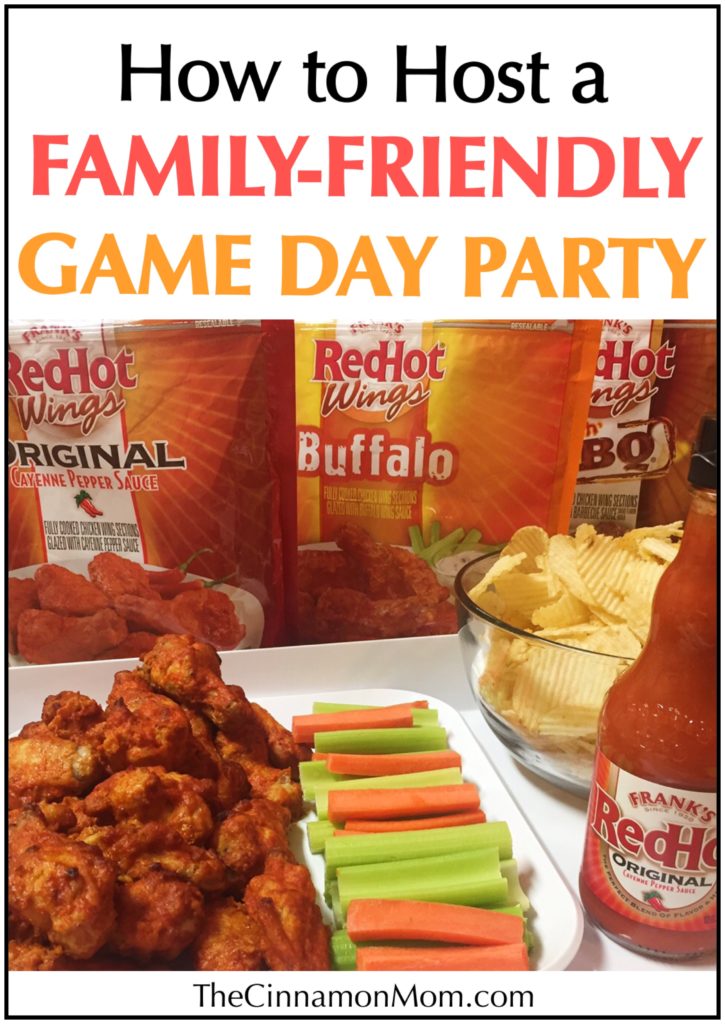 #ad family friendly party, game day party, super bowl party ideas, sports crafts for kids, Frank's red hot wings