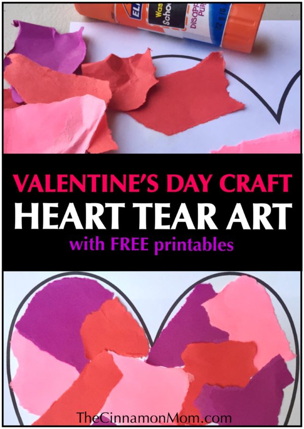 No-Prep Valentine's Day Craft: Heart Tear Art