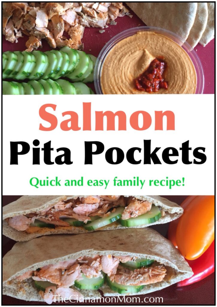 salmon pita pockets, easy dinner recipes, family dinner ideas