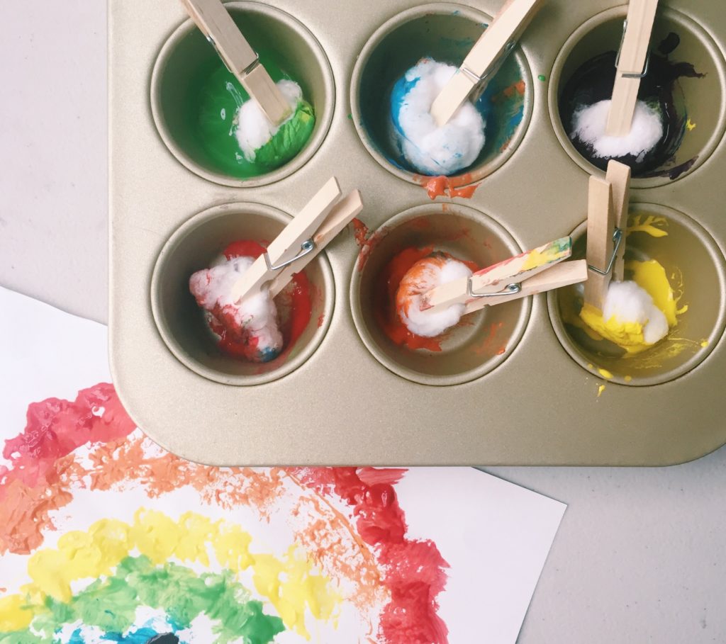 Cotton Ball Painting: Fun Craft for Toddlers and Preschoolers •