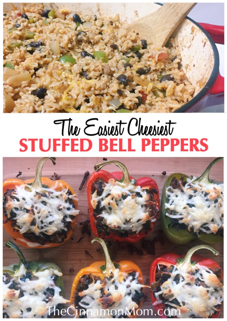 stuffed bell peppers, easy dinner recipes, family dinner ideas, get kids to eat vegetables
