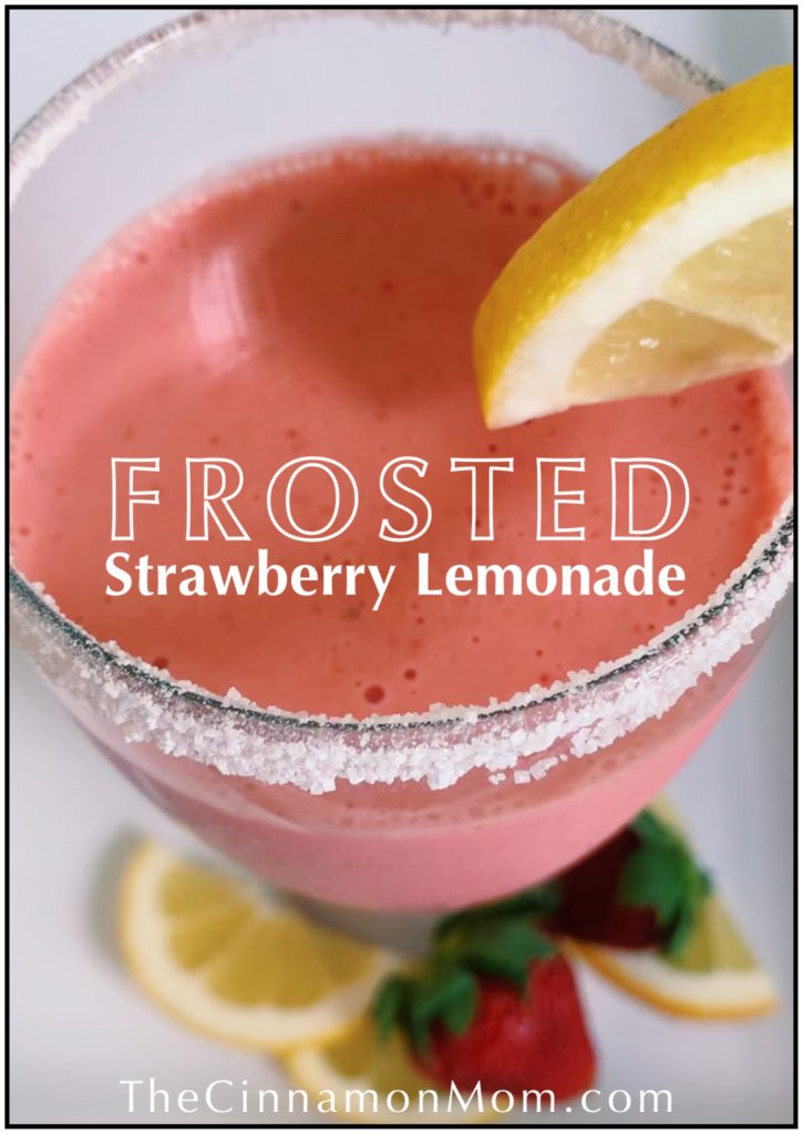 #ad #leftfieldfarms frosted strawberry lemonade, coffee creamer, cold drink recipes, frozen drinks, Springtime desserts, Summer treats