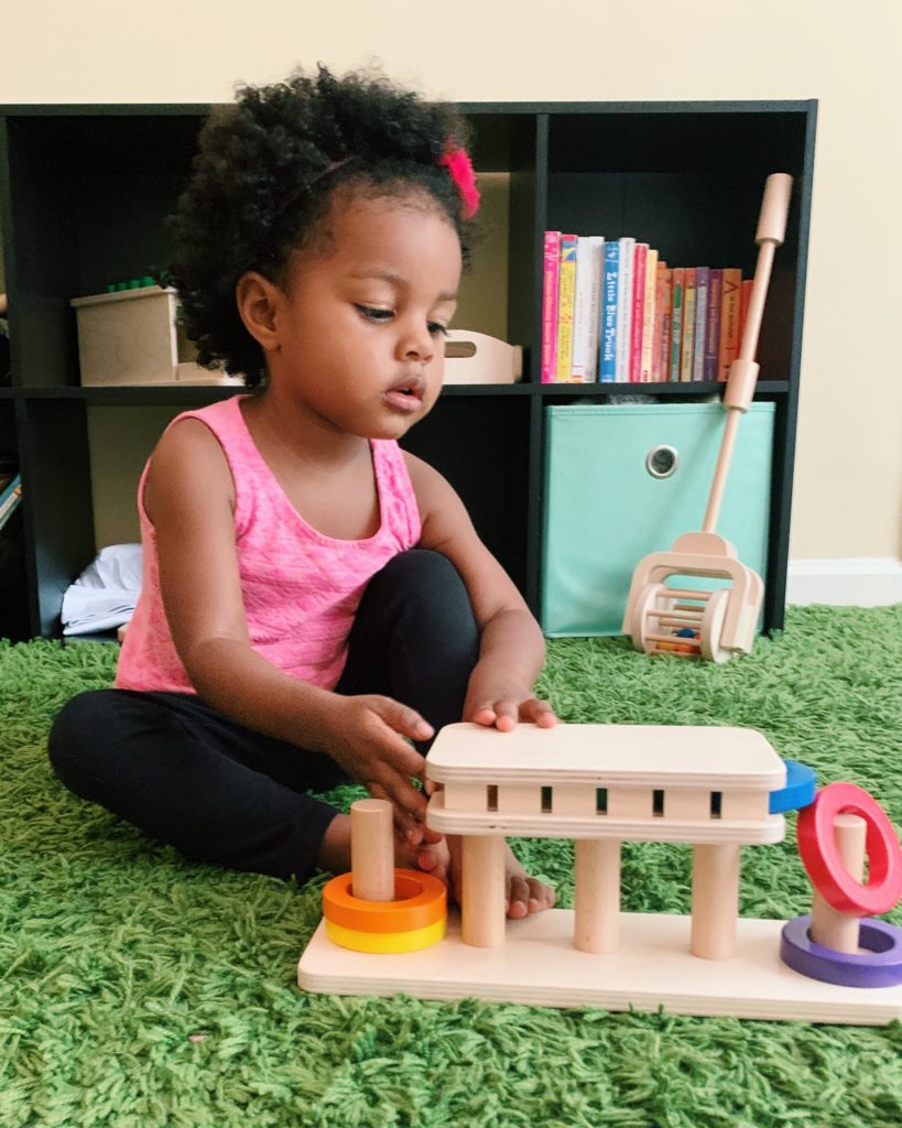 Monti Kids, Montessori playroom, learning through play, play based learning, baby toys, toddler activities #ad #MontiKidsFamily