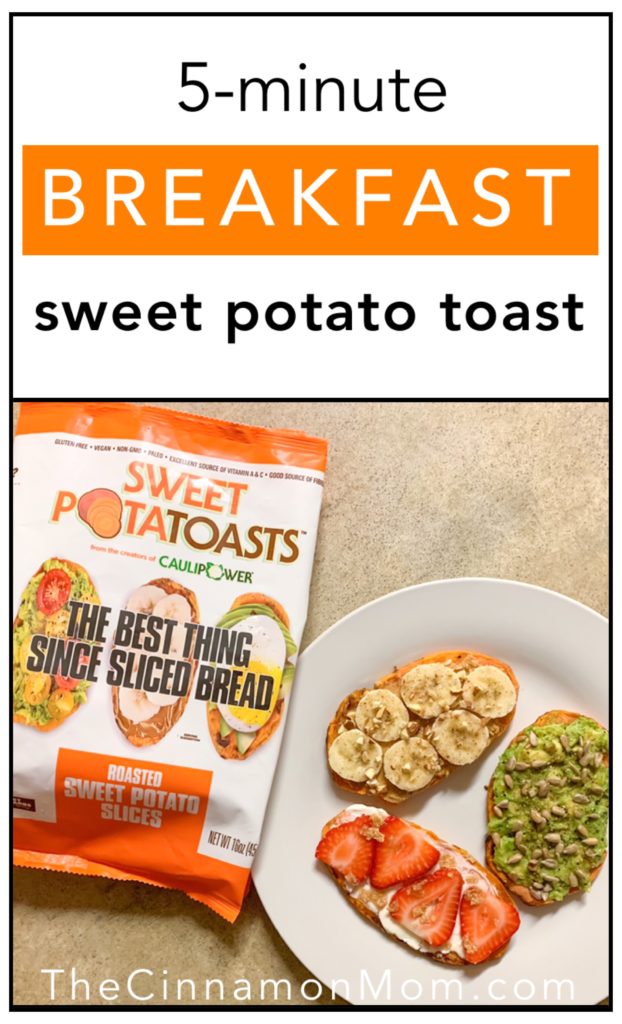 #ad #SweetPotaTOASTS, sweet potato toast, easy breakfast ideas, bread relacement, avocado toast