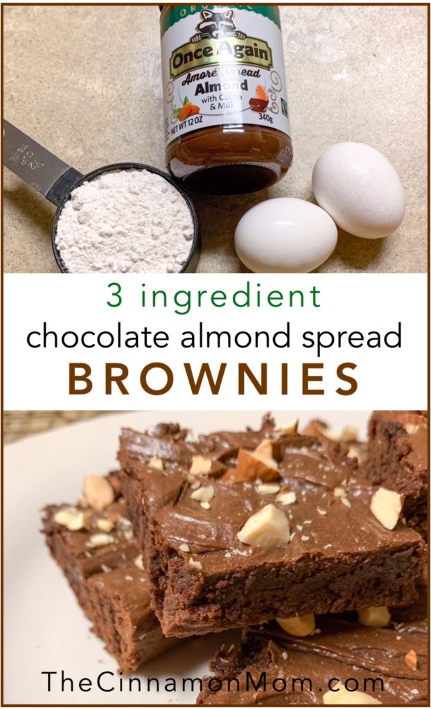 chocolate almond spread, brownie recipes, fudge brownies, 3 ingredient desserts, easy desserts