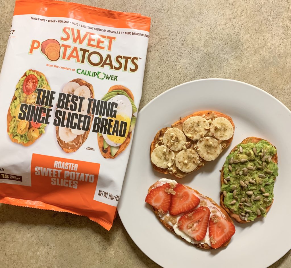 #SweetPotaTOASTS, sweet potato toast, easy breakfast ideas, bread replacement, avocado toast, 