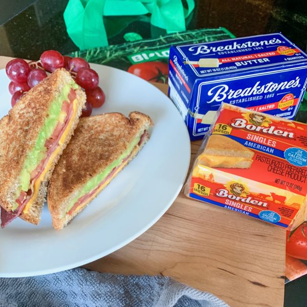 grilled cheese sandwich, Borden cheese, Breakstone's butter