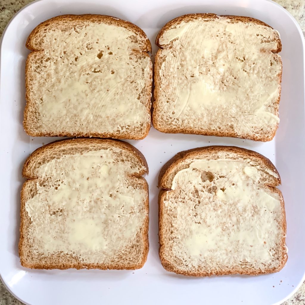 grilled cheese sandwich, Borden cheese, Breakstone's butter