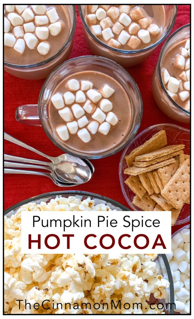 pumpkin spice hot cocoa, holiday drinks