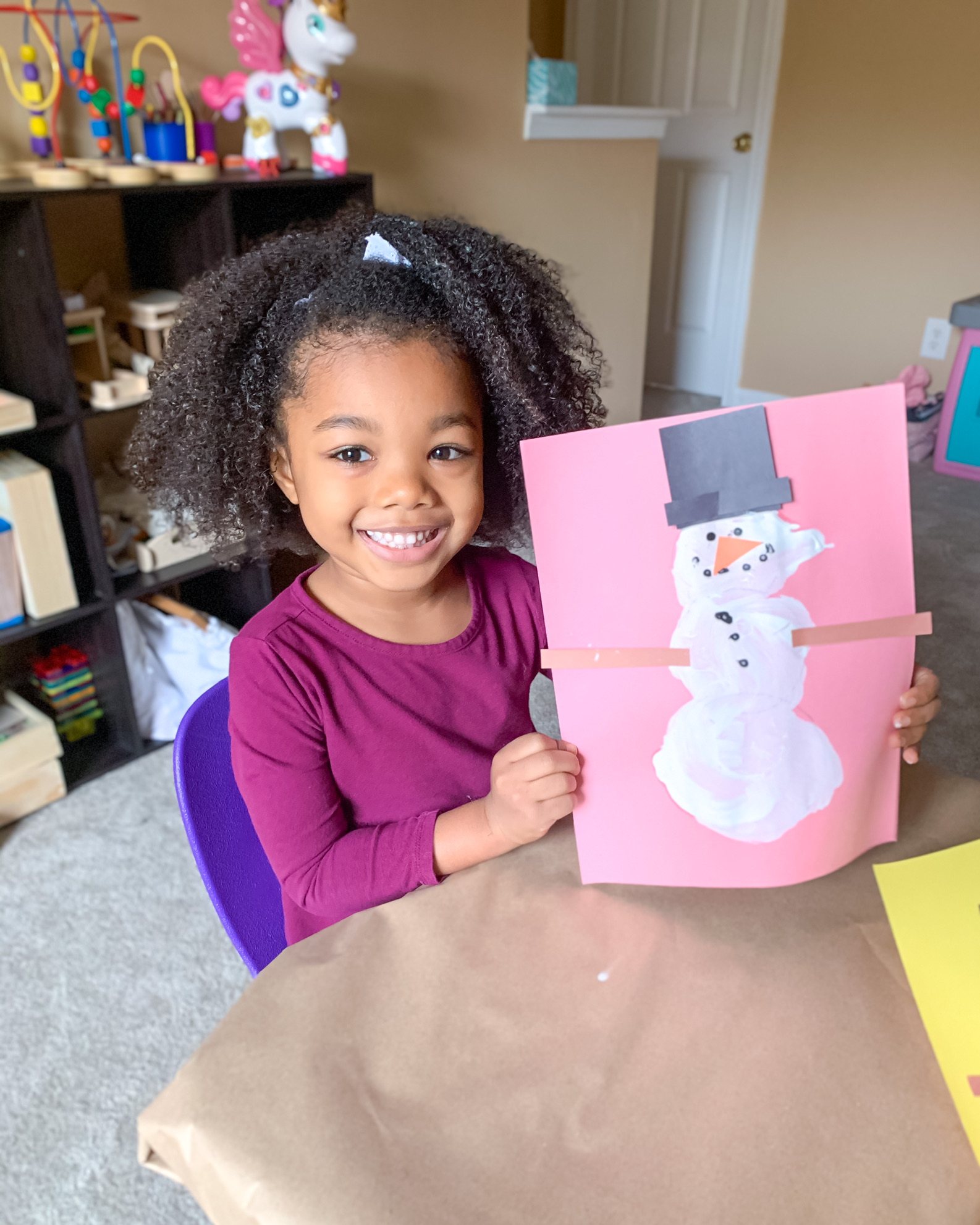 Preschool Cotton Ball Snowman Craft: A Fun Winter Craft - Teaching Littles