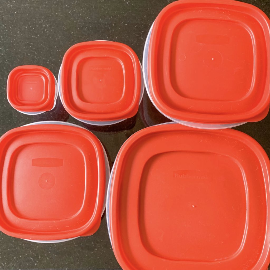 eco-friendly party supplies, Rubbermaid tupperware