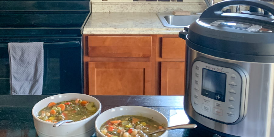 instant pot soup, instant pot recipe, pesto soup recipe, easy dinner recipe