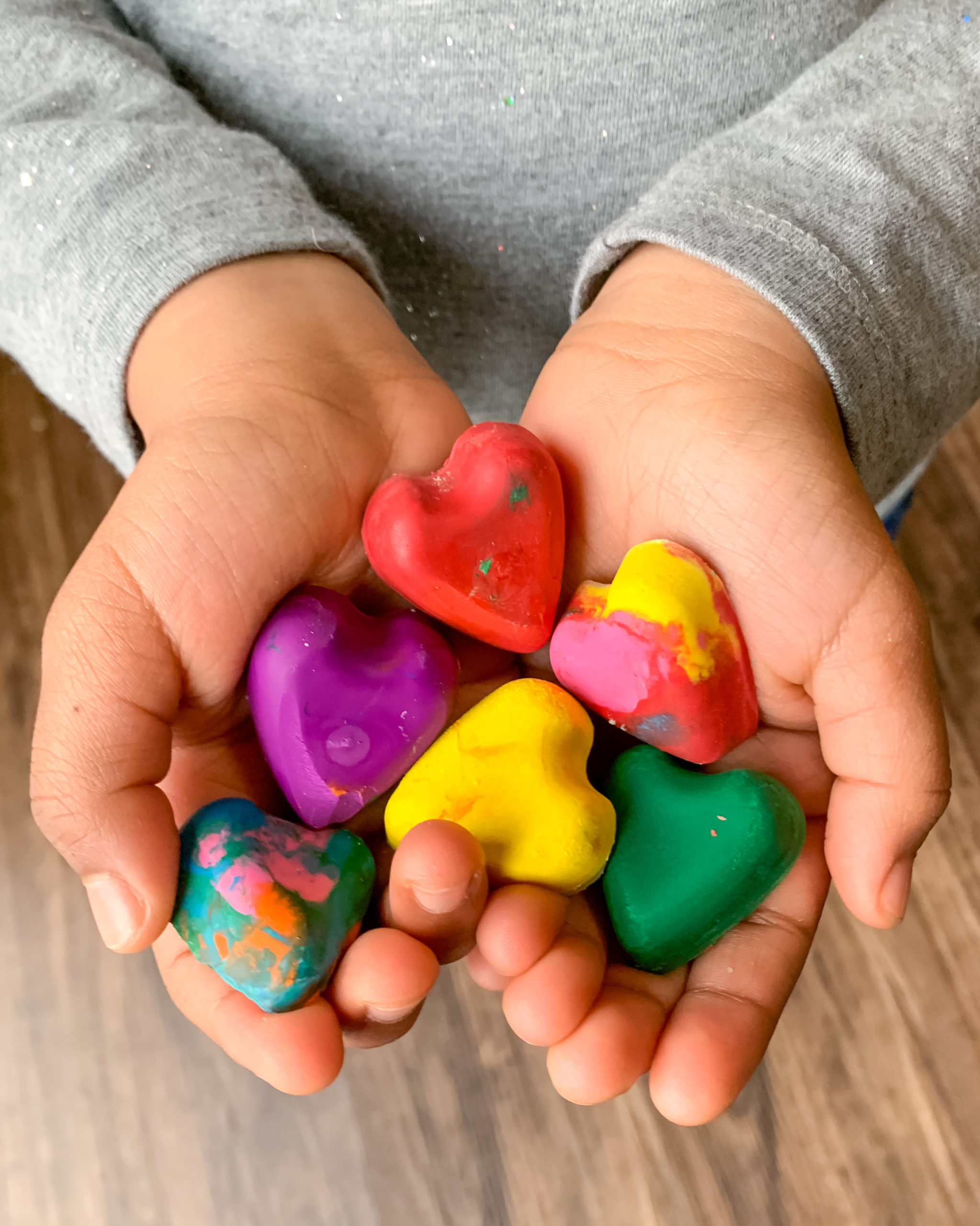 Heart Crayons Made in the Microwave