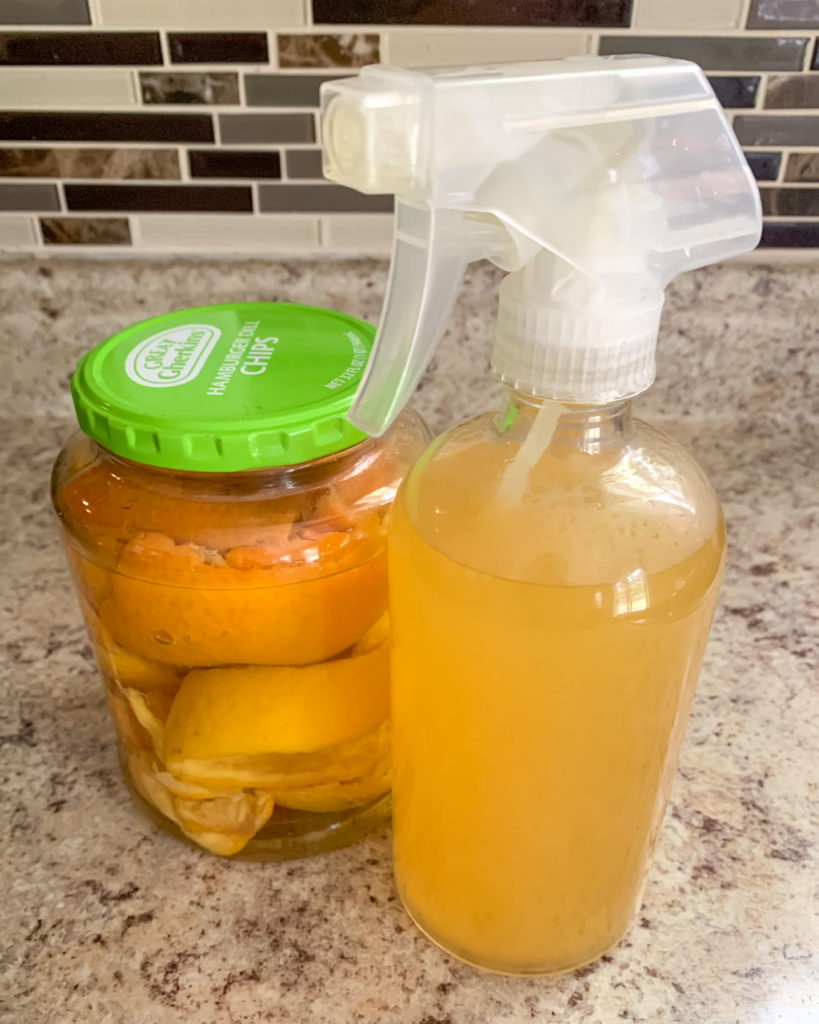 homemade orange vinegar cleaning spray