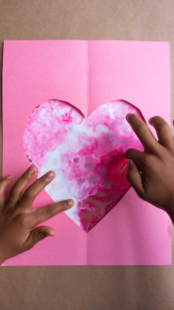 Valentine's with kids, easy crafts, finger painting, preschool activities