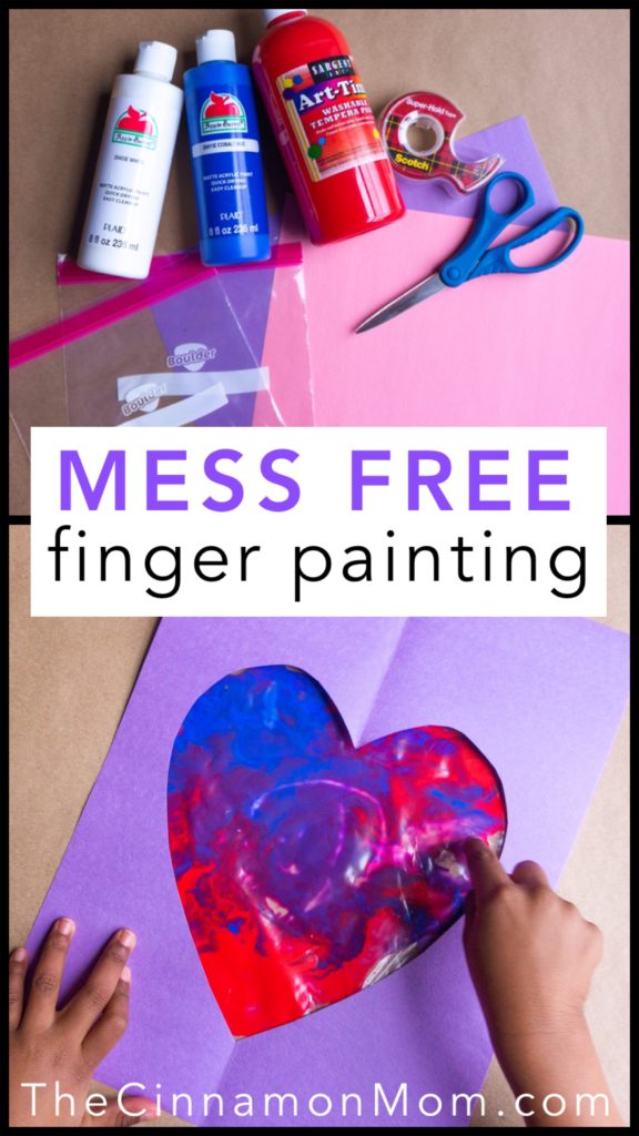 no mess finger painting, Valentine's with kids, easy crafts, finger painting, preschool activities