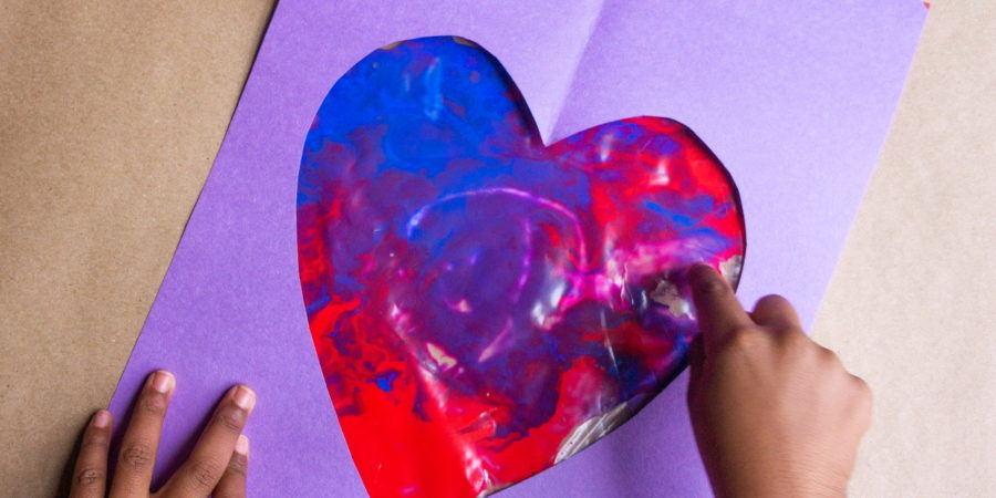 Painted Paper Hearts: quick and easy craft project for Valentine's