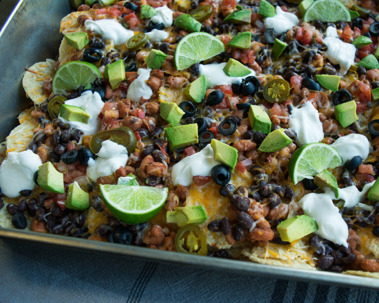 Vegetarian Loaded Nachos