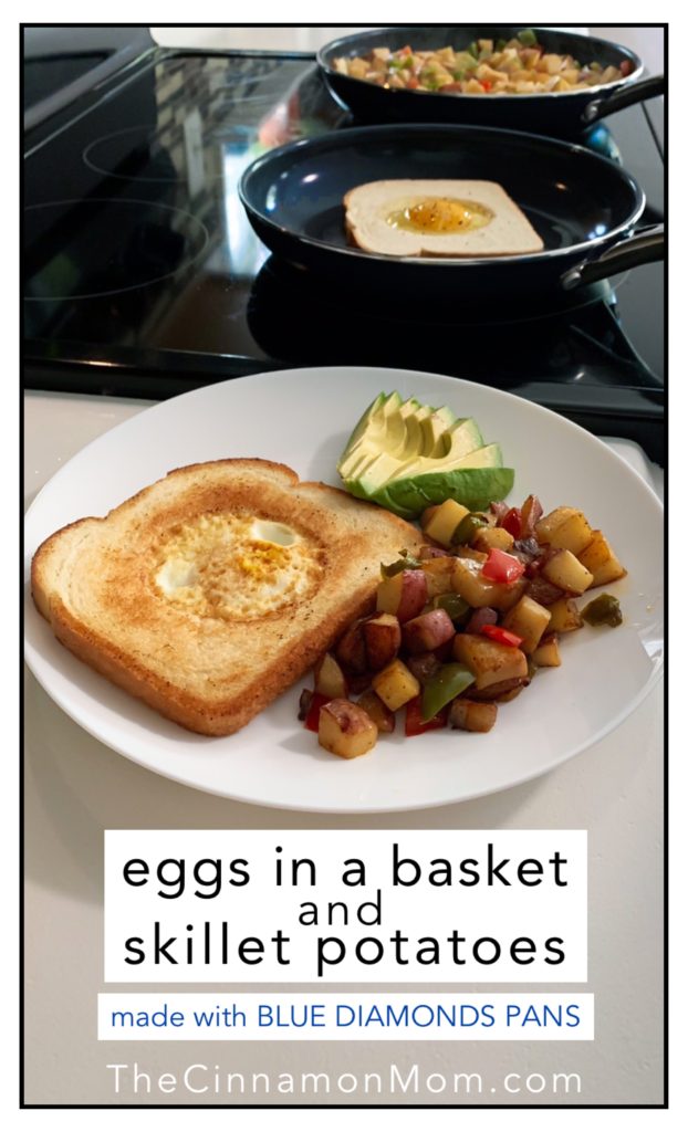 Breakfast Potatoes and Eggs in a Basket