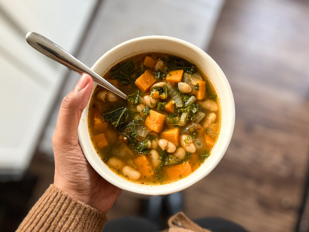 sweet potato and kale soup