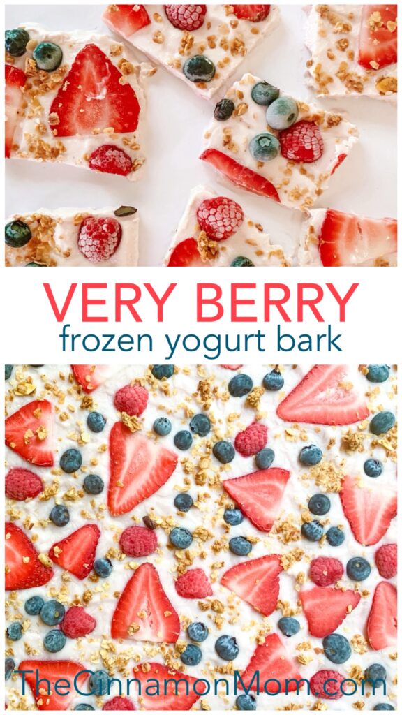very berry frozen yogurt bark