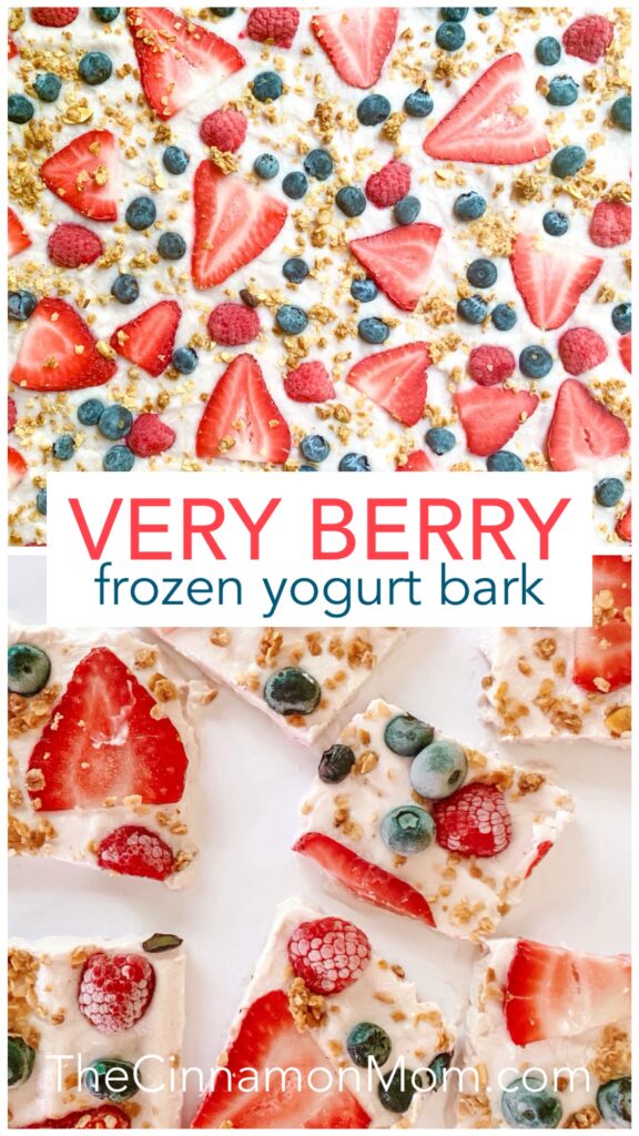 very berry frozen yogurt bark