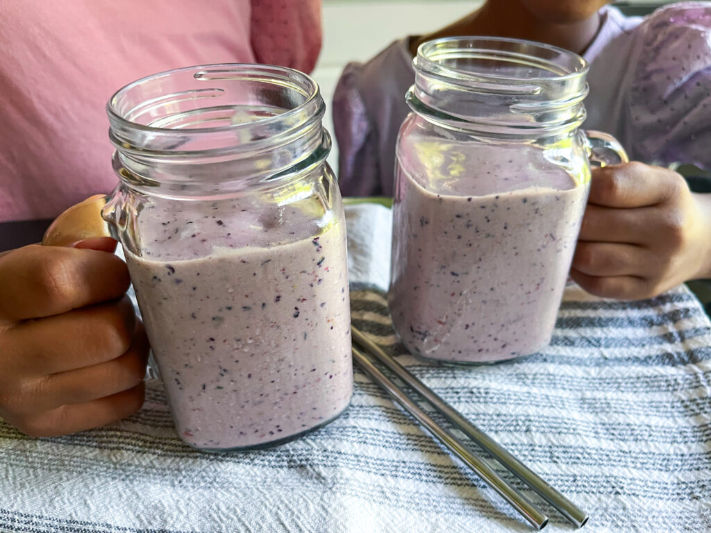 peanut butter and jelly smoothies